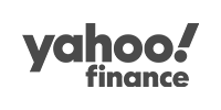 Yahoo finance logo grey